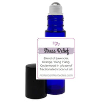 Thumbnail for Stress Relief Essential Oil Blend - 10 ml Roller Bottle with Lavender, Orange, Ylang Ylang, and Cedarwood