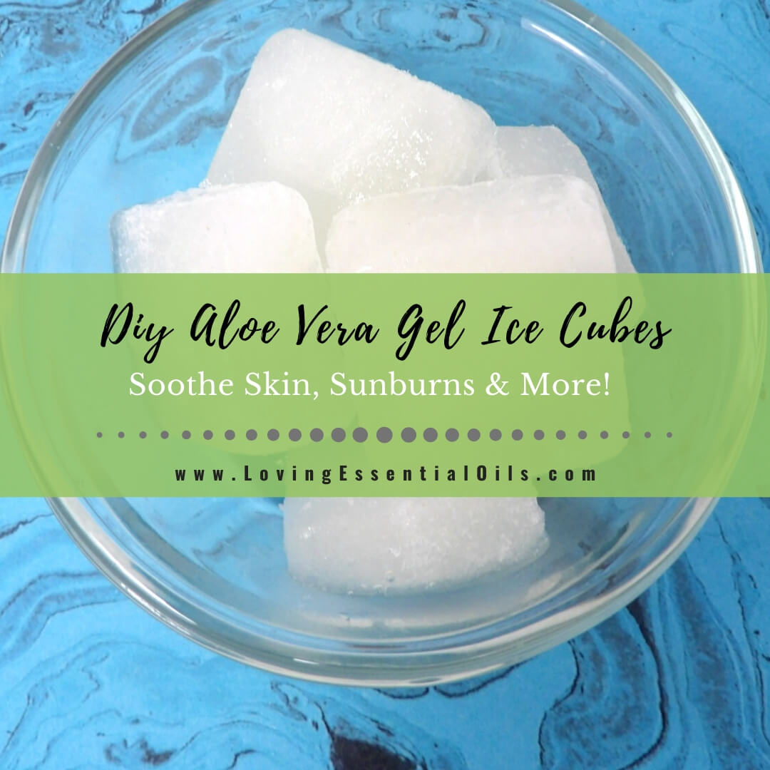 How To Make Aloe Vera Gel Ice Cubes To Soothe Sunburns by Loving Essential Oils