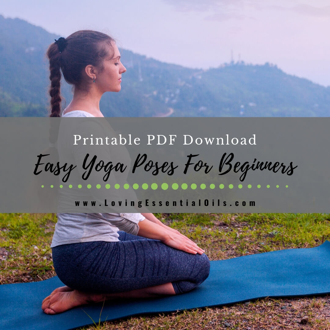 15 Easy Yoga Poses For Beginners - Printable PDF Download by Loving Essential Oils