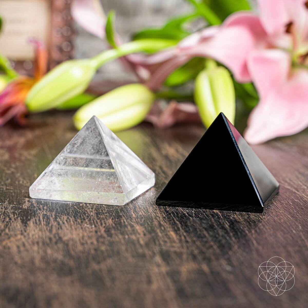 Crystal Pyramids: Black Obsidian and Clear Quartz Review