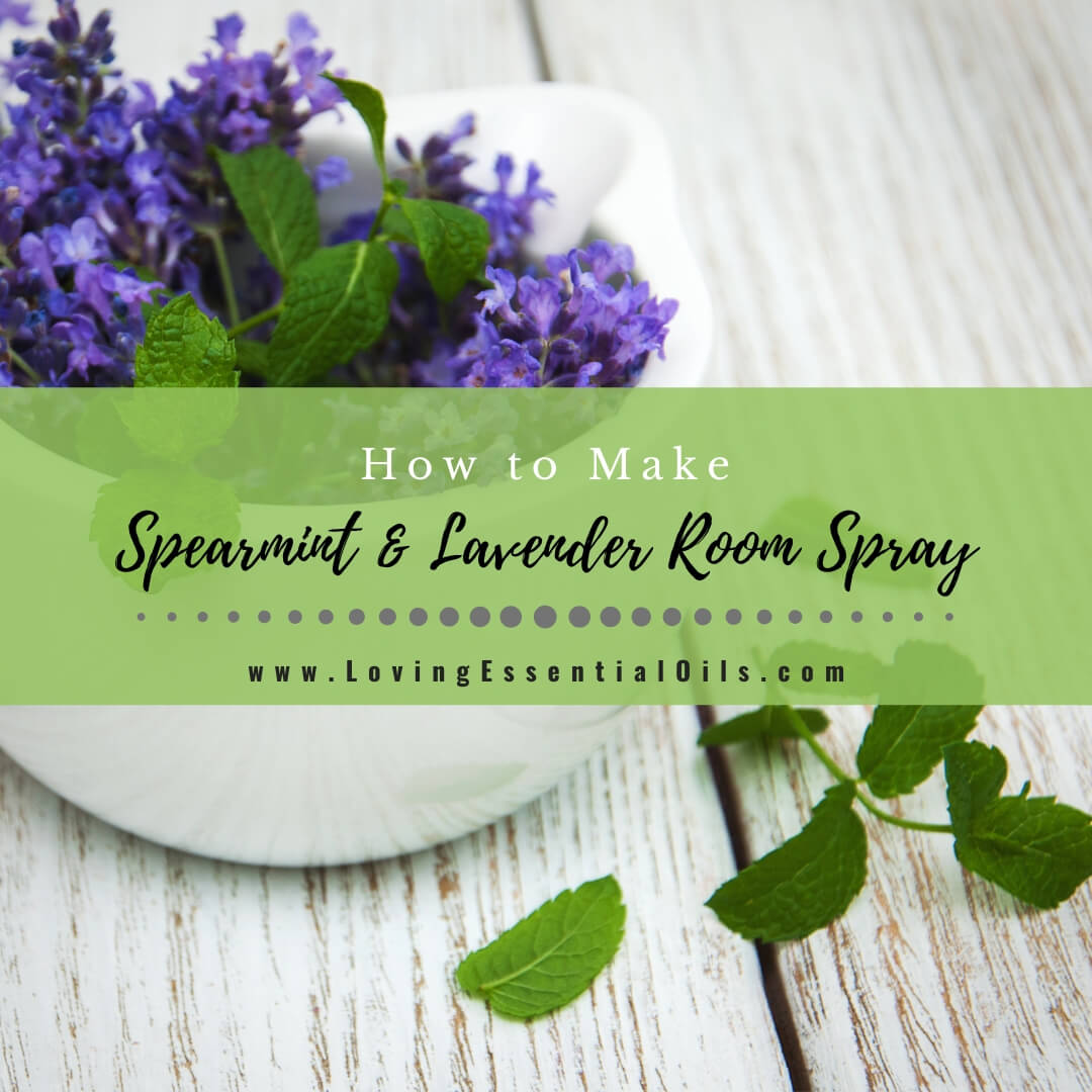 How to Make Spearmint Lavender Essential Oil Room Spray by Loving Essential Oils
