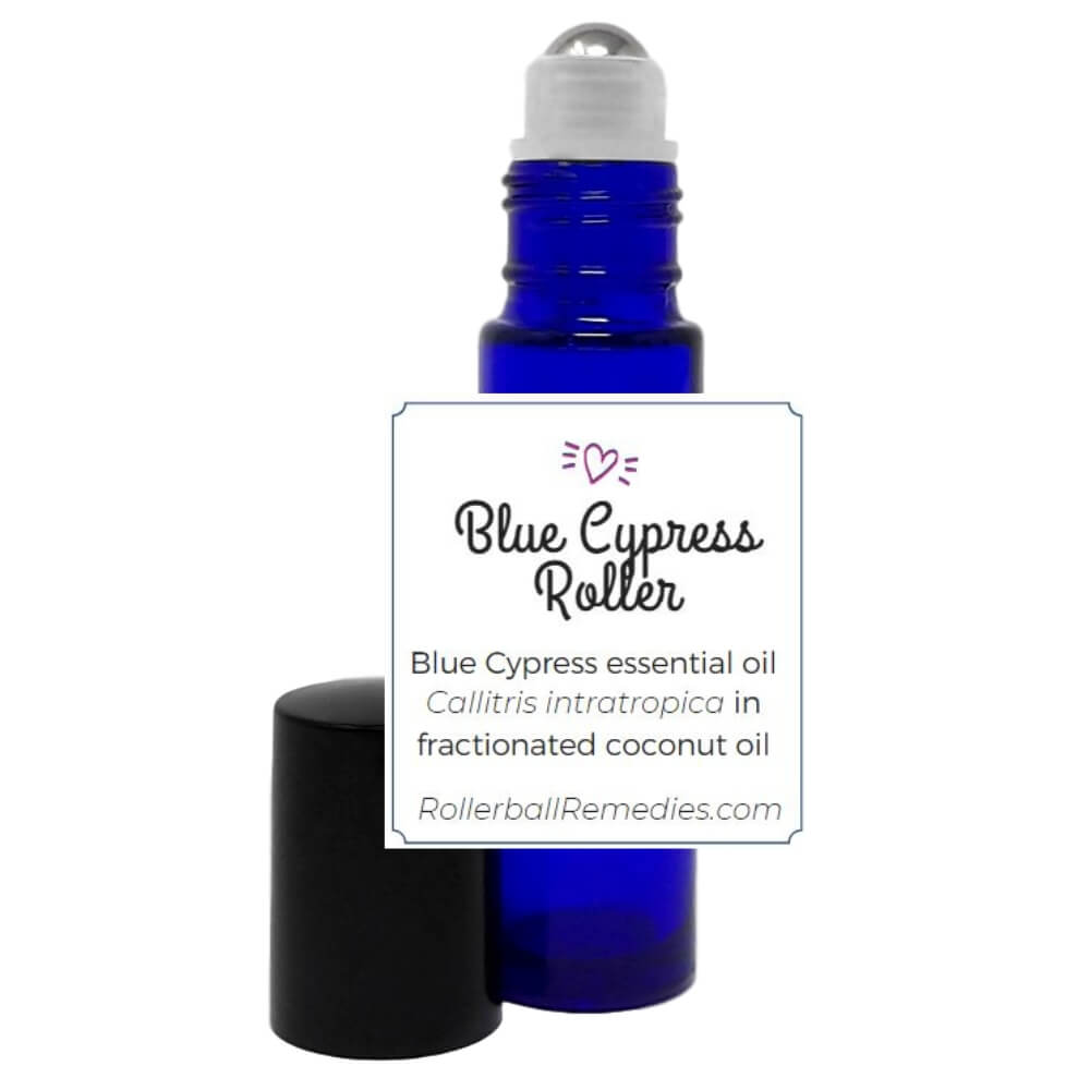 Blue Cypress Essential Oil Roller Blend 10 ml for Skin and Pain