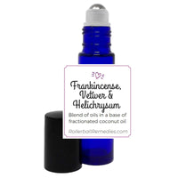 Thumbnail for Frankincense, Vetiver and Helichrysum Essential Oil Blend for Healing, Sleep, Mindfulness, Meditation